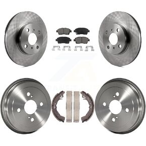 Transit Auto Front Rear Disc Brake Rotors Ceramic Pads And Drum Kit Replacement For 2001-2005 Toyota Echo K8C-102601