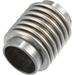 Car Exhaust Flexible Pipe, 38x70mm 1.5"x2.76" Exhaust Flex Connector Pipes Bellows Universal for Car Durable Stainless Steel Silver Tone Durable Material Replacement
