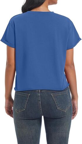 Women's Summer Casual Workout Shirts Loose Fit Basic Short Sleeve Crop Tops Baggy Gym Yoga Athletic Tee in Kuwait