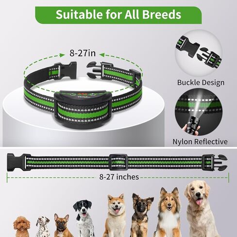 PetJoy Dog Bark Collar for Small Medium Large Dog, Barking Collar with Beep & Shock, Smart Anti Bark Collars with 5 Sensitivity - 7 Progressive Procedures (Red) in Saudi Arabia