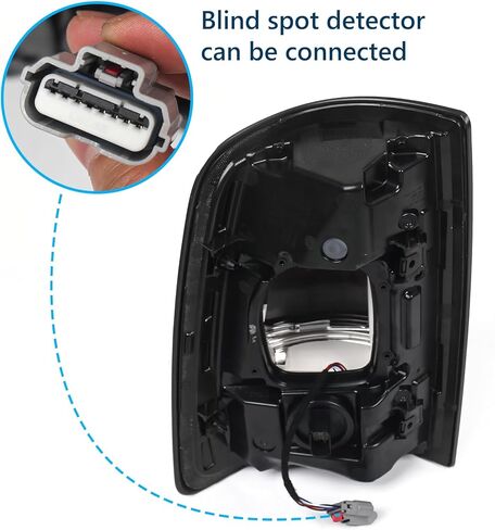 LED Tail Light Assembly For Dodge Ram 2500 3500 2019 2020 2021 2022 2023 2024 Right Passenger Side Black Bezel Rear Lamp w/Blind Spot (Module NOT Included) 68361722AH CH2801224 in Kuwait