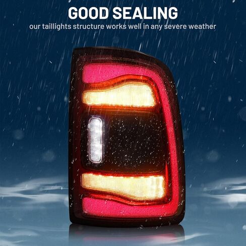 LED Tail Light Assembly For Dodge Ram 2500 3500 2019 2020 2021 2022 2023 2024 Right Passenger Side Black Bezel Rear Lamp w/Blind Spot (Module NOT Included) 68361722AH CH2801224 in Kuwait