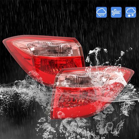 labwork 1 Pair Left and Right Side Outer Tail Lights Replacement for Toyota Corolla Sedan 2017-2019 Brake Light Red Lens TO2805130 8155002B00 in Saudi Arabia