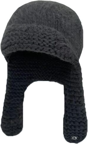 Warm Knit Trapper Hats for Women Ushanka Hat Knit Aviator Hat with Ear Flap Russian Hat for Cold Weather Winter Stocking Cap in Saudi Arabia