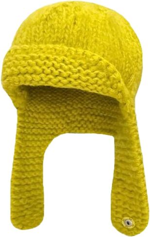 Warm Knit Trapper Hats for Women Ushanka Hat Knit Aviator Hat with Ear Flap Russian Hat for Cold Weather Winter Stocking Cap in Saudi Arabia