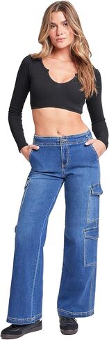 YMI Women’s Wide Leg Double Cargo Jean in Saudi Arabia