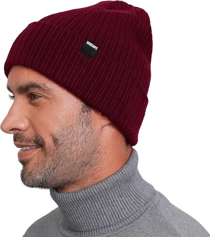 Wmcaps Beanie Winter Cuffed Beanie for Men Women, Soft Texture Stylish Slouchy Beanie, Unisex Warm Knit Caps in Saudi Arabia