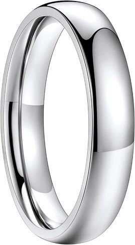 FaithHeart Band Rings 2/4/6/8 mm Width Stainless Steel/18K Gold Plated Polished Wedding Bands for Men Woman Personalized Customizable Gifts in Saudi Arabia