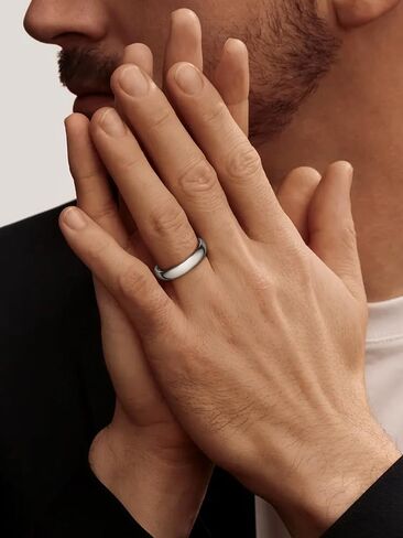 FaithHeart Band Rings 2/4/6/8 mm Width Stainless Steel/18K Gold Plated Polished Wedding Bands for Men Woman Personalized Customizable Gifts in Saudi Arabia