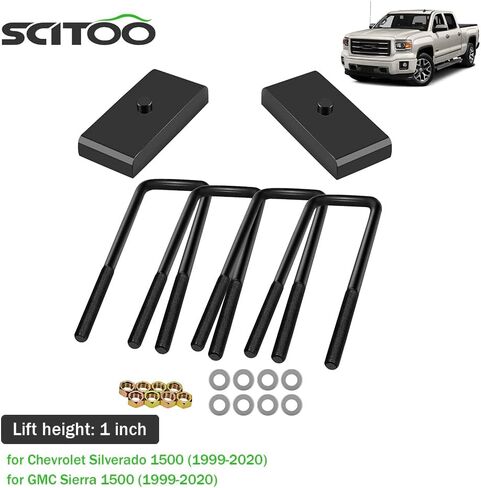 SCITOO 1 inch Rear Leveling Lift kit for Chevrolet 1999-2021 Lift Strut Spacer Compatible for Chevrolet Silverado 1500 for GMC Sierra 1500 in Saudi Arabia