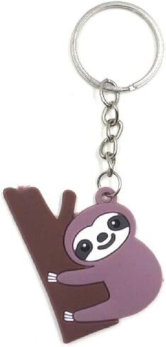 The Crafty Owl Silicone Sloths Key Chains. Single Item or Set of 5 Mixed Designs in Saudi Arabia