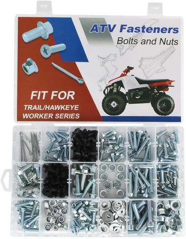 مجموعة مسامير ATV 330 قطعة تناسب Polaris Trail Blazer 250/330/400، Trail Boss 250/325/350L/330/4X4، Worker 335/500، Hawkeye 300/325/400 مجموعة أدوات تثبيت مسامير بلاستيكية لهيكل السيارة in Kuwait