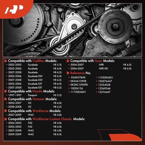 A-Premium 0K2AA15908 Serpentine Drive Belt Compatible with Chevy, Cadillac, GMC, Honda, Hummer, Workhorse, Isuzu, Acura Cars - Sierra, Suburban 2500, Express, Silverado, Yukon, W42, Passport & More in Saudi Arabia