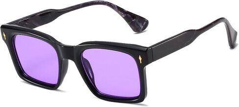 Onrtry Trendy Square Sunglasses for Men Women, Retro Rectangle Womens Mens Shades Sun Glasses UV400 Protection in Kuwait