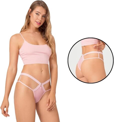 سراويل داخلية نسائية من Cottonhill - ملابس داخلية للسيدات مقصوصة - ثونغ شبكي صفيق - لباس داخلي مثير عالي الخصر in Kuwait