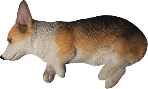 JXK النوم فصيل كورجي تمثال لكلب الراتنج فصيل كورجي تمثال لكلب لوحة القيادة الحلي مجموعات الزخرفية هدايا لمحبي الكلاب in Kuwait