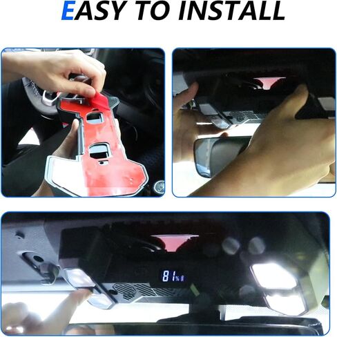 مصابيح LED داخلية قابلة لإعادة الشحن متوافقة مع 2018-2023 Jeep Wrangler JL 2/4 باب 4XE Gladiator JT Accessories زر ضغط LED وأضواء منطقة المقعد الأمامي 5980K أبيض 24 LED in Kuwait