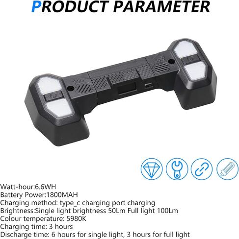 مصابيح LED داخلية قابلة لإعادة الشحن متوافقة مع 2018-2023 Jeep Wrangler JL 2/4 باب 4XE Gladiator JT Accessories زر ضغط LED وأضواء منطقة المقعد الأمامي 5980K أبيض 24 LED in Kuwait