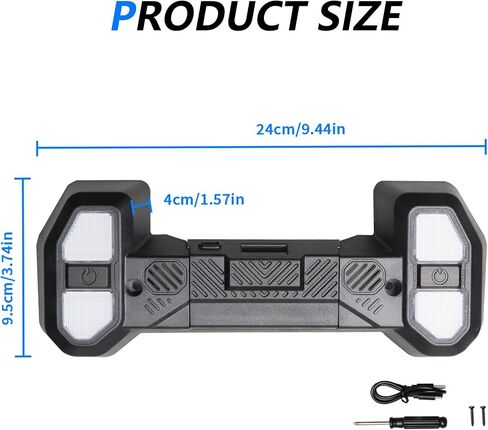 مصابيح LED داخلية قابلة لإعادة الشحن متوافقة مع 2018-2023 Jeep Wrangler JL 2/4 باب 4XE Gladiator JT Accessories زر ضغط LED وأضواء منطقة المقعد الأمامي 5980K أبيض 24 LED in Kuwait