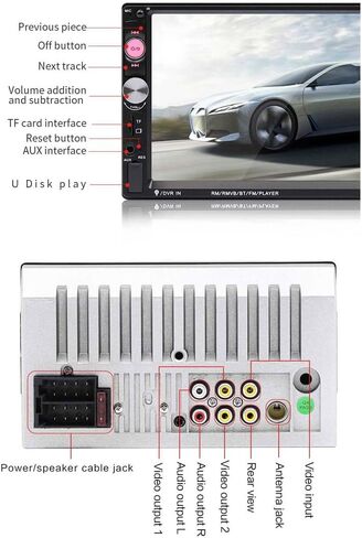 متوافق مع أجهزة Apple Carplay اللاسلكية والسلكية وستيريو السيارة Android Auto Double Din، وأجهزة استقبال راديو السيارة Android 11 مقاس 7 بوصة مع راديو FM/RDS، وبلوتوث، ووصلة مرآة، ونظام تحديد المواقع/WiFi/USB in Kuwait