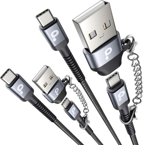 USB C to USB C Cable, 2Pack 10FT USB C Charger Cable, Long Type C Fast Charging Cable Nylon Braided USBC Charger Cord Compatible with iPhone 15/15 Pro/15 Plus/15 Pro Max/Samsung Galaxy S23/LG/Switch in Saudi Arabia