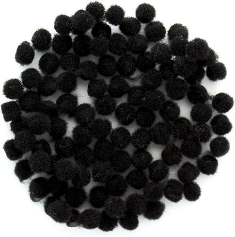 Essentials by Leisure Arts Pom Poms - White - 5mm - 100 Piece pom poms Arts and Crafts - White Pompoms for Crafts - Craft pom poms - Puff Balls for Crafts in Kuwait