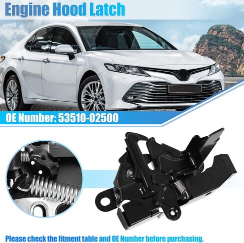 X AUTOHAUX 53510-06280 محرك السيارة هود قفل بمزلاج لتويوتا كامري 2015 2016 2017 هود مزلاج الجمعية قفل بقطعة غطاء Assy 5351006280 in Saudi Arabia
