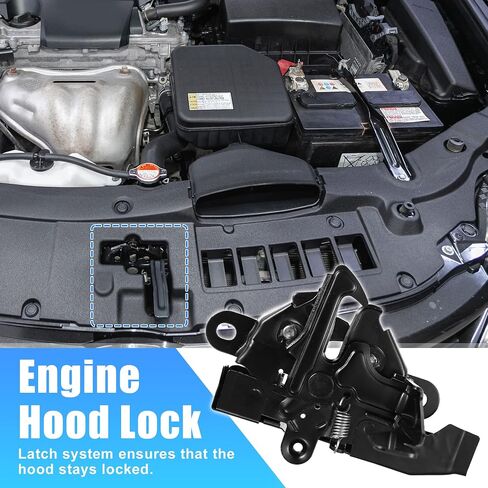 X AUTOHAUX 53510-06280 محرك السيارة هود قفل بمزلاج لتويوتا كامري 2015 2016 2017 هود مزلاج الجمعية قفل بقطعة غطاء Assy 5351006280 in Saudi Arabia