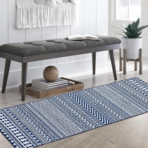 GAOMON 2x4 Small Bedroom Rug Machine Washable Indoor Doormat Throw Floor Carpet Rug Stain Resistant Farmhouse Area Rug for Living Room Kitchen, Colorful in Saudi Arabia