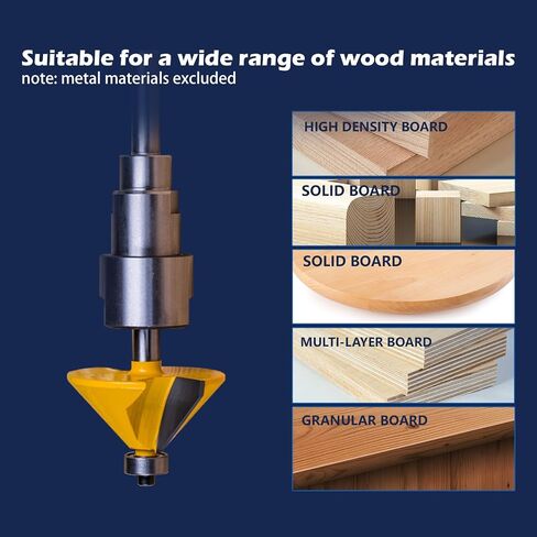 6pcs Flush Trim Router Bit Roundover/Core Box Router Bits 1/4 Shank,Carbide Router Bit Set for Beginners Woodworking, Flush Trim Cut Router Bits for Home DIY on Wood in Saudi Arabia
