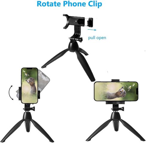 Phone Tripod Stand,Tripod for iPhone,Portable Mini Tripod with Wireless Remote and Rotate/Tilting Phone Holder for Video Recording/Vlogging,Tripod for Cellphone/Gopro and DSLR Camera (red in Saudi Arabia