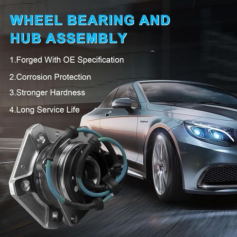 515096 4WD Front Wheel Bearing Hub Assembly 6 Lugs w/ABS 1Pcs Fits for 07-14 Chevy Avalanche/Silverado 1500, Cadillac Escalade, GMC Sierra 1500/ Yukon Replace OE 515096 in Kuwait