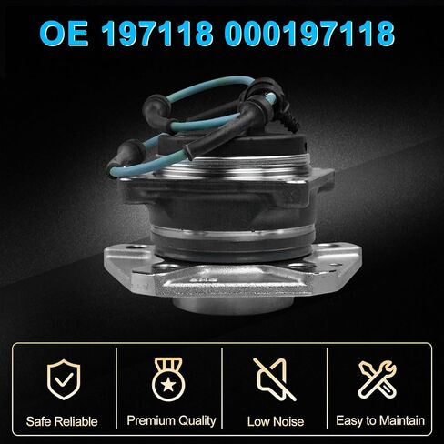 515096 4WD Front Wheel Bearing Hub Assembly 6 Lugs w/ABS 1Pcs Fits for 07-14 Chevy Avalanche/Silverado 1500, Cadillac Escalade, GMC Sierra 1500/ Yukon Replace OE 515096 in Kuwait
