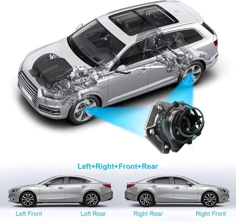 515096 4WD Front Wheel Bearing Hub Assembly 6 Lugs w/ABS 1Pcs Fits for 07-14 Chevy Avalanche/Silverado 1500, Cadillac Escalade, GMC Sierra 1500/ Yukon Replace OE 515096 in Kuwait