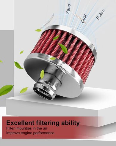 2Pcs Car Air Filter, Universal 23mm Air Intake Filter for Vehicles with 23mm Air Intake, High Flow Vent Valve Cover Breather Filter, Blue in Kuwait