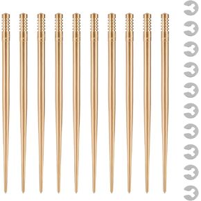 10pcs Carb Needle Jets, Copper Carburetor Nozzle Jets with Clips Carb Jet Needle Kit Carburetor Replacement Parts for Spray Needles PW-K21-34, PE24-30 Accessories