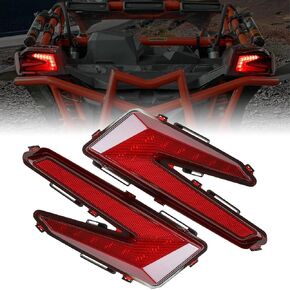 Red LED Rear Taillights for Can Am X3, Brake Stop Tail lights Rear Lamps Tail Lamps Assembly Kit for Can-Am Maverick X3 XDS XRS Max Turbo R 2017-2025 Accessories, Replace #710004744 (2PCS)