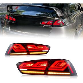 HCMOTIONZ LEDTail Lights RGB Assembly for Mitsubishi Lancer EVO X 2008-2020 Rear Lamps with Sequential Turn Signal/Start Up Animation/Driver & Passenger Sides…