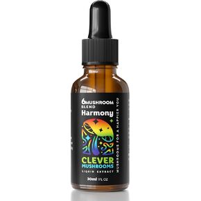 6 Blend Mushroom Liquid Extract - Alcohol Free, Natural Energy, Cognitive Support, Immunity Boost,100% Fruit Bodies, Lion's Mane, Cordyceps, Reishi, Chaga, Turkey Tail, Maitake (1 fl oz)