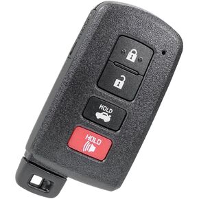 Key Fob Cover Shell Case Replacement 4 Buttons Key Fob Remote Control Shell Case - Compatible for Toyota RAV4 Camry Avalon 2012-2015 - Replace Part HYQ14FBA 89904-0E120