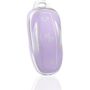 OFFWEGO for Tesla Key Fob Cover, Anti Scratch Durable TPU Protector Key Fob Case Compatible with Model 3 Model S Model Y Remote Smart Key, White in Kuwait
