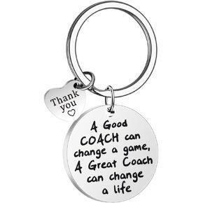 Coach Gifts Thank You Keychain for Men Women A Good Coach Can Change a Game A Great Coach Can Change a Life Key Chain Thank You Gifts for Coaches Christmas Gift