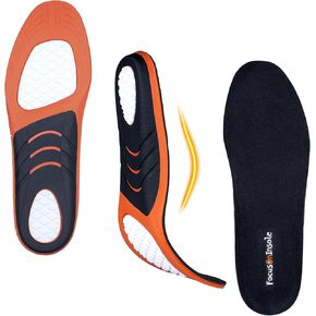 240+ lbs Plantar Fasciitis Strong Arch Support Insoles, Athletic Shoe Inserts Men Women, Ideal for Active Sports Walking Running Training, Pain Relief Orthotic Comfort Insoles with Shock Absorbing Gel