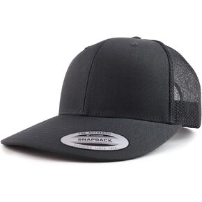 Trendy Apparel Shop Flexfit Oversize XXL Structured Blank 6 Panel Retro Trucker Mesh Cap