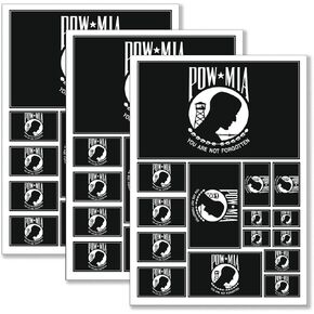 QQSD US Coast Guard Flag Sticker Decal in Multiple Sizes, 3 Pack, 11.7 x 8.3 Inches