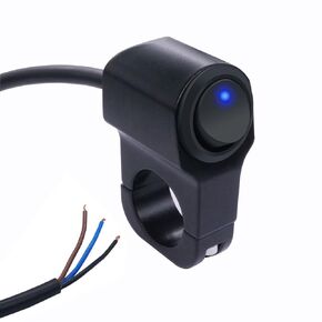 weideer Motorcycle Handlebar Switch with LED 12V Waterproof On/Off 7/8" 22mm CNC Aluminum Spotlight Headlight Handlebar Light Switch K-F010