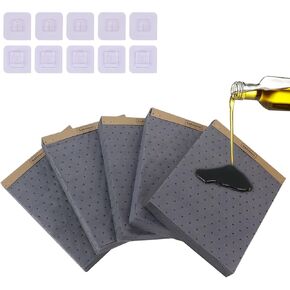 Spill Absorbent Pads Hanging Oil Absorbent Pad for Spills Other Liquids 10"x13"x2mm Oil Spill Mat Leak & Drip & Spill Control Oil Pads for Garage Basement Accessories (5 * 20Pc Per Case)