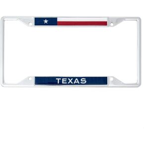 Desert Cactus State of Texas Flag License Plate Frame for Front or Back of Car Vehicle Truck Texan