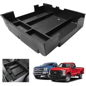 for 2024 2023 Ford F250 Accessories Center Console Organizer Full Tray for 2024 2023 Ford F250 F350 F450 Super Duty Console Organizer Divider Armrest Tray