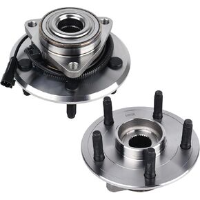 KUSATEC 515126 2pcs Front Wheel Bearing and Hub Assembly Compatible with 2009-2011 Dodge Ram 1500, 5 Lug Bolts w/ABS